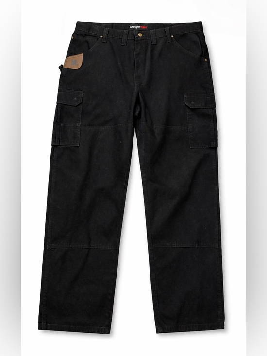 Wrangler Other - Wrangler Riggs Workwear Cargo Pants 44x32 Black Heavy Duty Utility Mens